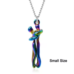 Original Couple Hug Pendant Necklace Female Black Stylish Pendant Couple Necklace Lovers Witness Jewelry Wholesale