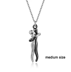 Original Couple Hug Pendant Necklace Female Black Stylish Pendant Couple Necklace Lovers Witness Jewelry Wholesale