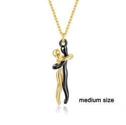 Original Couple Hug Pendant Necklace Female Black Stylish Pendant Couple Necklace Lovers Witness Jewelry Wholesale