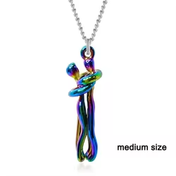 Original Couple Hug Pendant Necklace Female Black Stylish Pendant Couple Necklace Lovers Witness Jewelry Wholesale