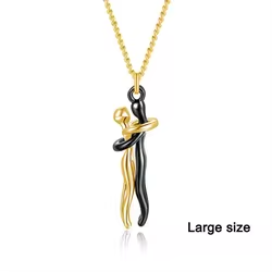 Original Couple Hug Pendant Necklace Female Black Stylish Pendant Couple Necklace Lovers Witness Jewelry Wholesale