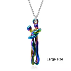 Original Couple Hug Pendant Necklace Female Black Stylish Pendant Couple Necklace Lovers Witness Jewelry Wholesale