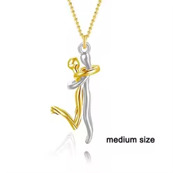 Original Couple Hug Pendant Necklace Female Black Stylish Pendant Couple Necklace Lovers Witness Jewelry Wholesale