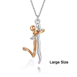 Original Couple Hug Pendant Necklace Female Black Stylish Pendant Couple Necklace Lovers Witness Jewelry Wholesale