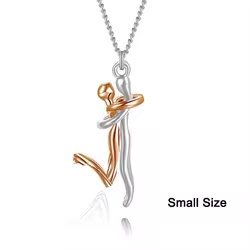 Original Couple Hug Pendant Necklace Female Black Stylish Pendant Couple Necklace Lovers Witness Jewelry Wholesale