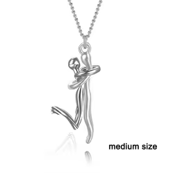 Original Couple Hug Pendant Necklace Female Black Stylish Pendant Couple Necklace Lovers Witness Jewelry Wholesale