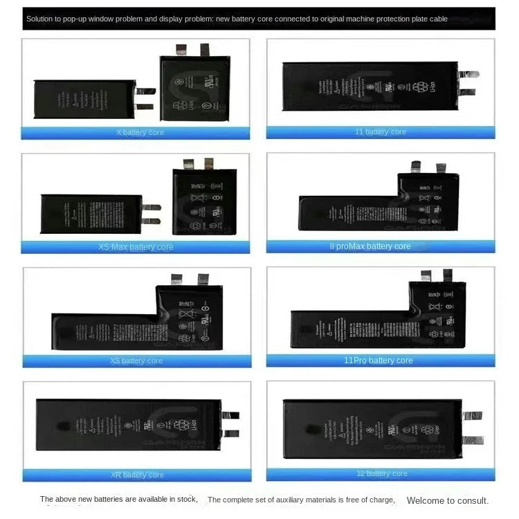 Juxin Super Capacity Battery Cell  For Apple XR X Xs 11 12 13 14 Pro Max Mini SE 3 For iPhone Rechargeable Battery