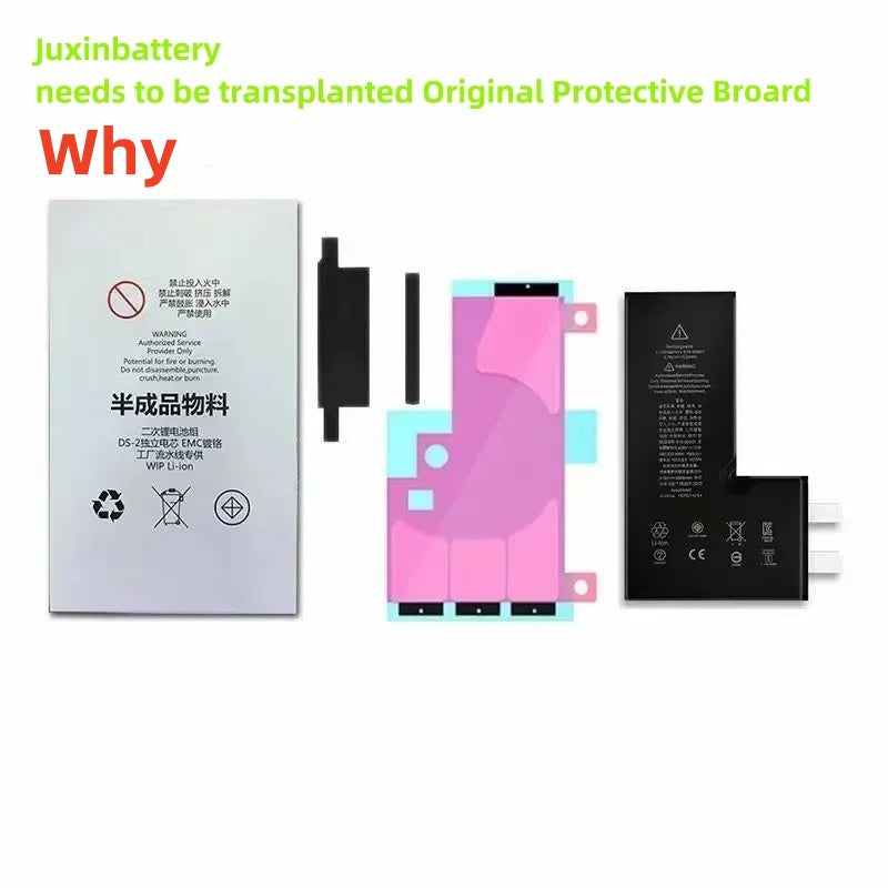 Juxin Super Capacity Battery Cell  For Apple XR X Xs 11 12 13 14 15 16 Pro Max Mini SE2 3 For iPhone Rechargeable Battery